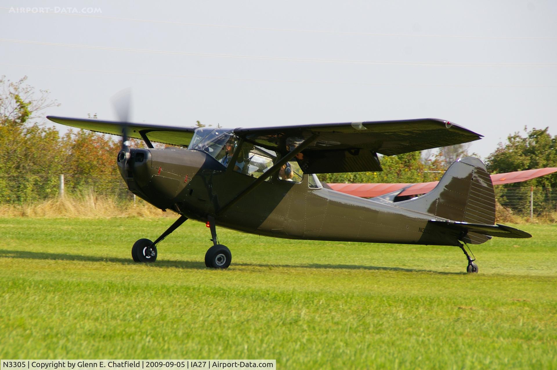 N3305, 1959 Cessna L-19 C/N 24700, At the Antique Airplane Association Fly In.