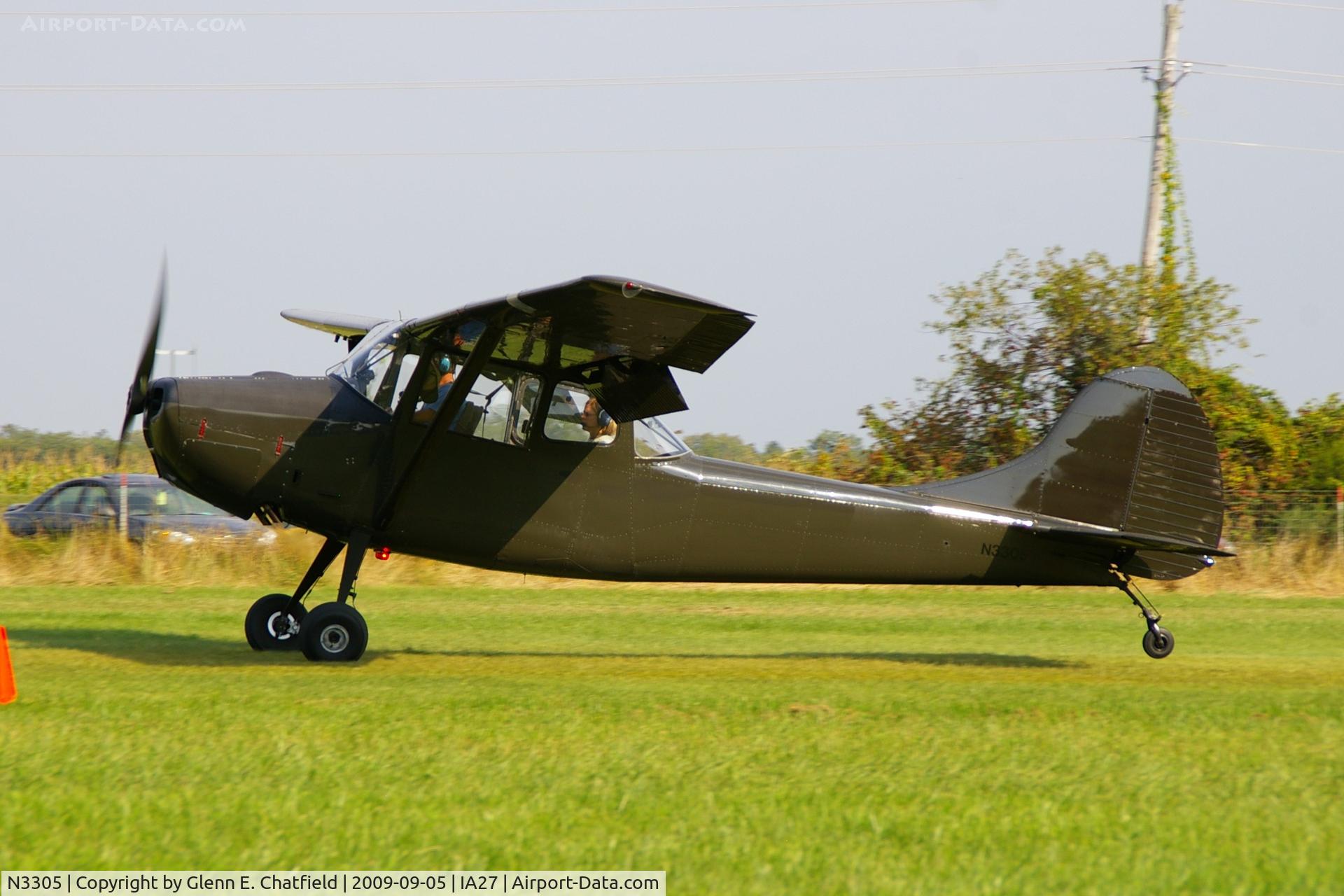 N3305, 1959 Cessna L-19 C/N 24700, At the Antique Airplane Association Fly In.