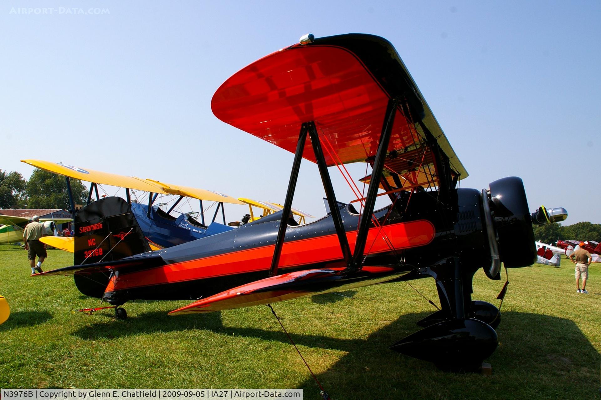 N3976B, 1941 Boeing E75N1 C/N 75-8709, At the Antique Airplane Association Fly In. N2S-5 43615