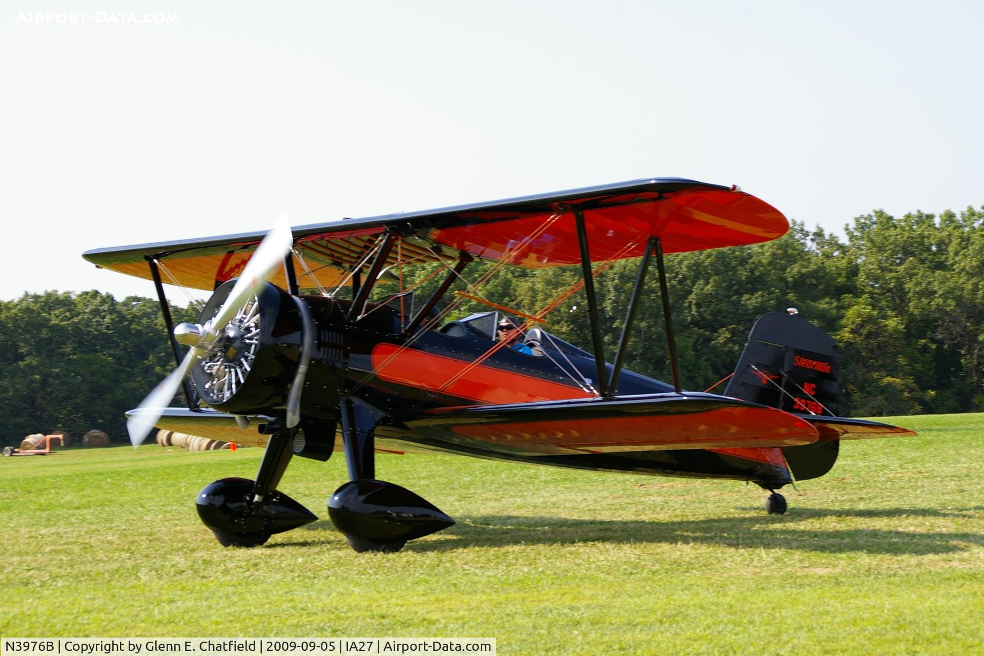 N3976B, 1941 Boeing E75N1 C/N 75-8709, At the Antique Airplane Association Fly In. N2S-5 43615
