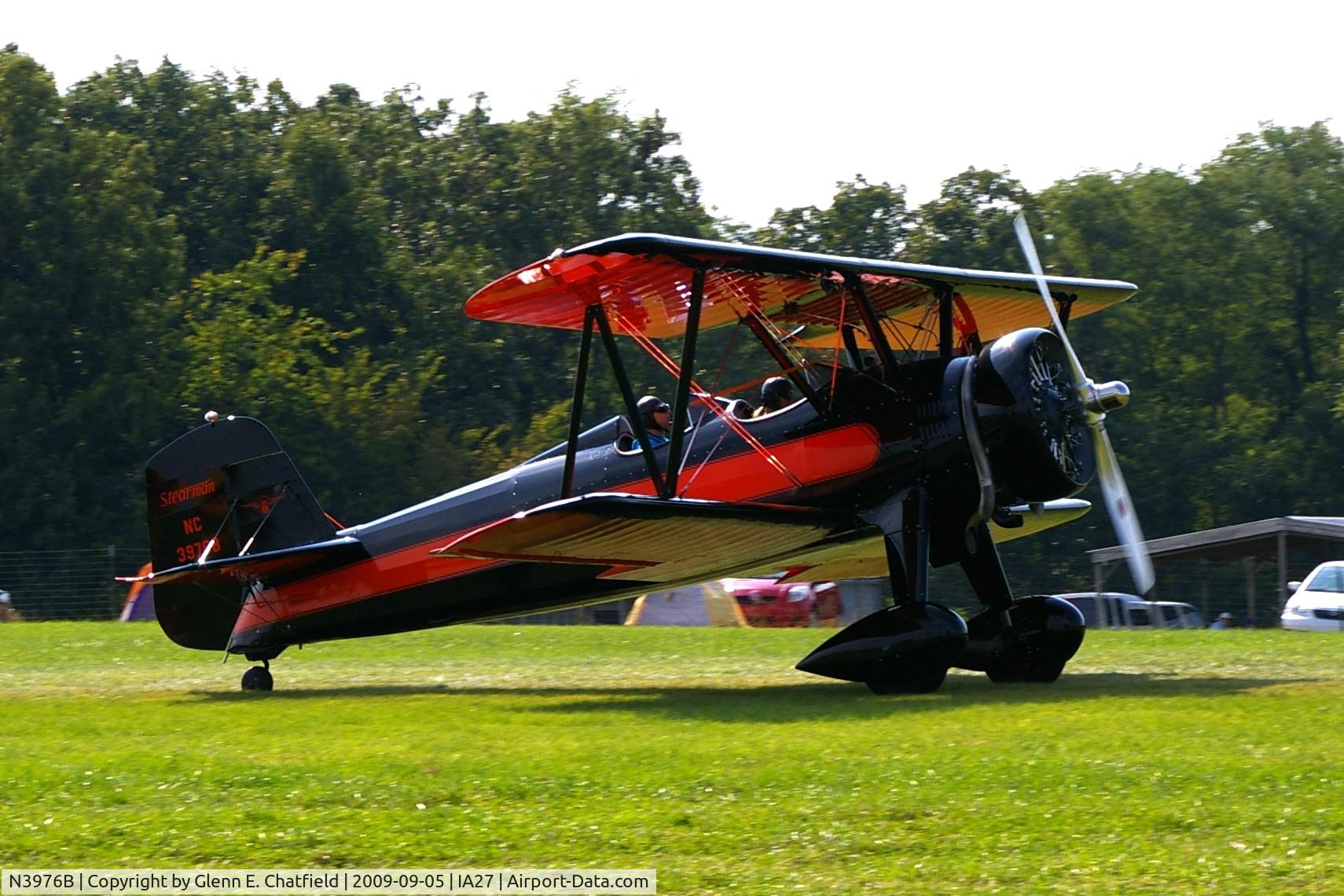 N3976B, 1941 Boeing E75N1 C/N 75-8709, At the Antique Airplane Association Fly In. N2S-5 43615