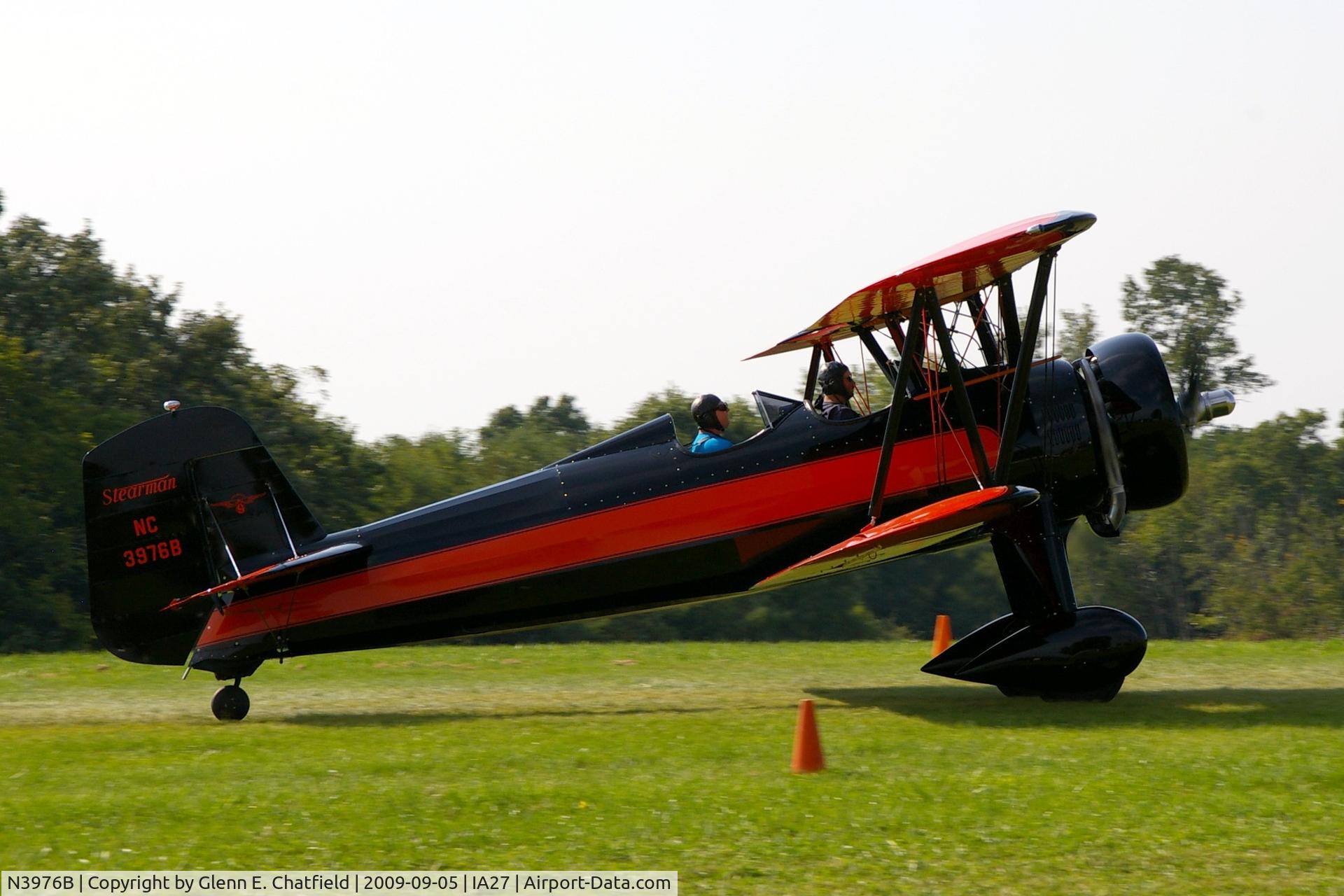 N3976B, 1941 Boeing E75N1 C/N 75-8709, At the Antique Airplane Association Fly In. N2S-5 43615