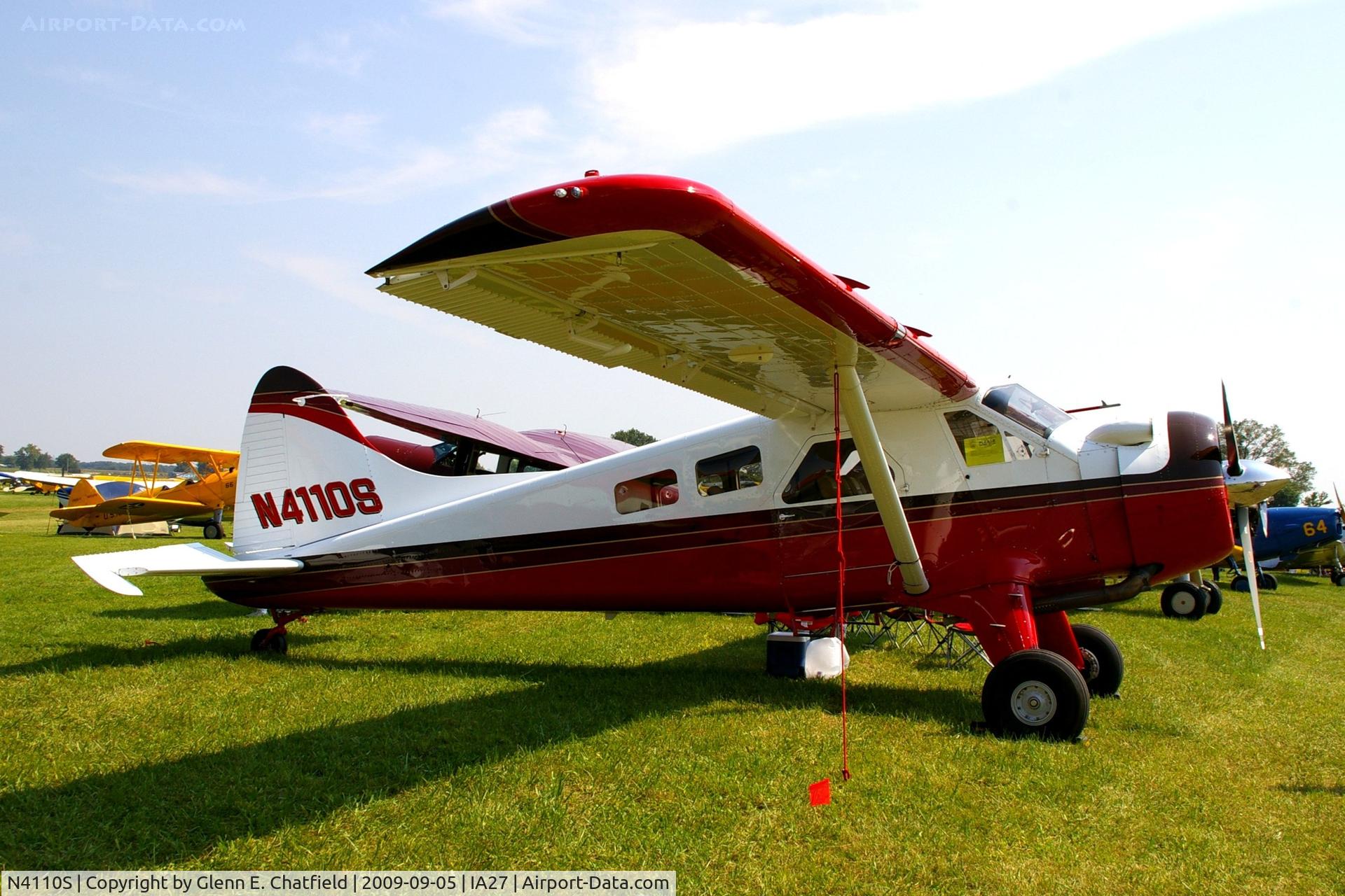 N4110S, 1953 De Havilland Canada DHC-2 Beaver Mk.1 C/N 593, At the Antique Airplane Association Fly In.  U-6A 53-2801
