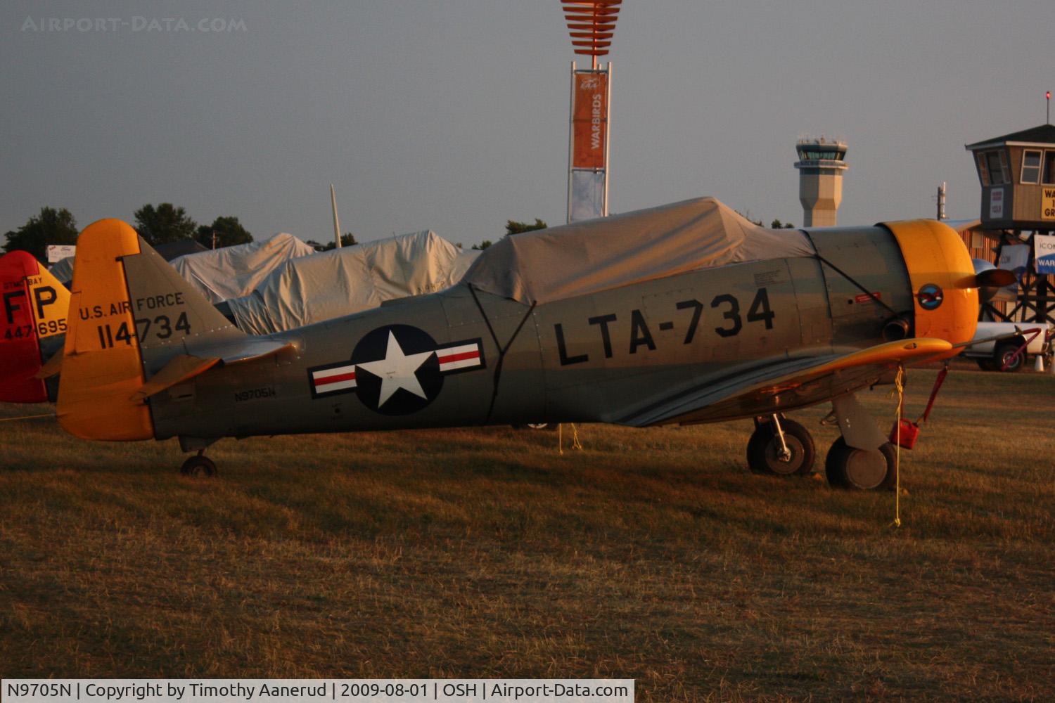 N9705N, 1952 North American T-6G Texan C/N 182-421, 1952 North American T-6G, c/n: 51-14734