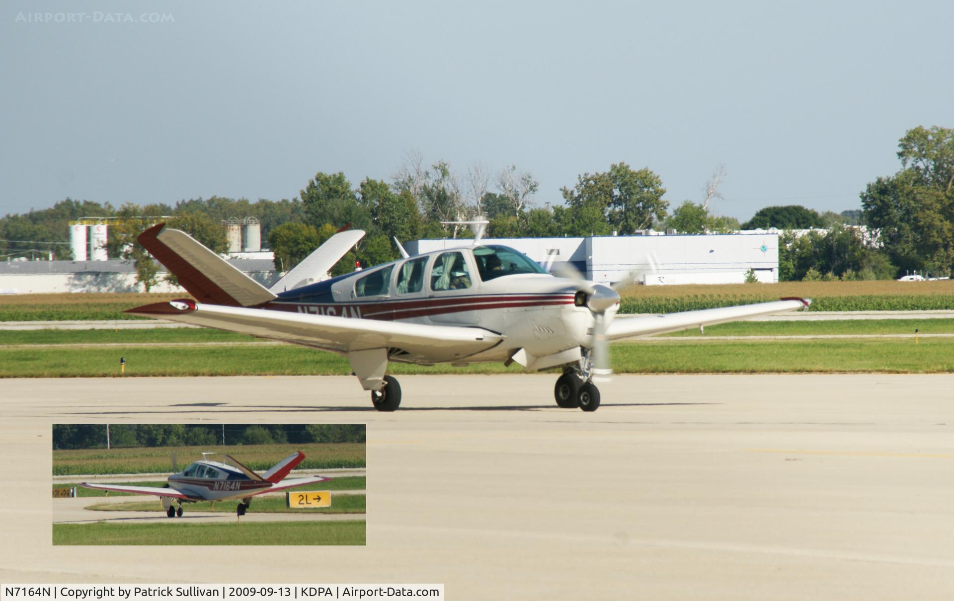 N7164N, 1968 Beech V35A Bonanza C/N D-8691, On the ramp, DuPage Airport