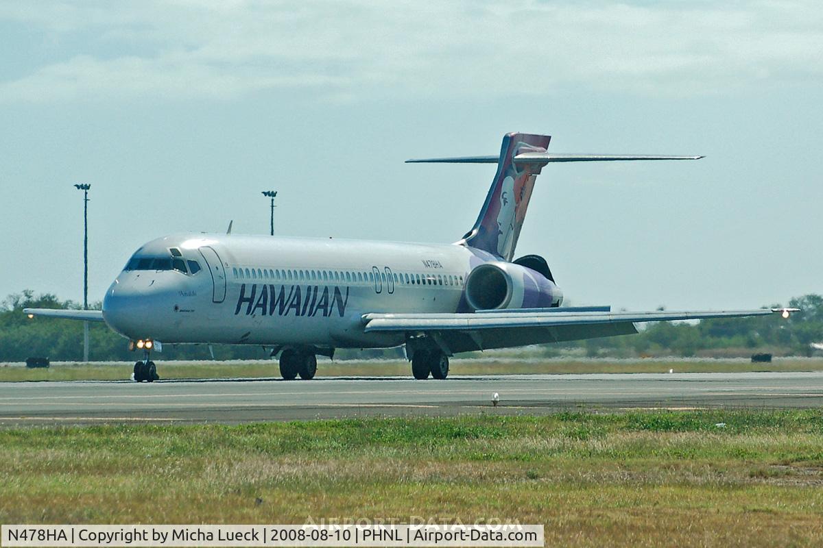 N478HA, 2001 Boeing 717-22A C/N 55123, Touching down