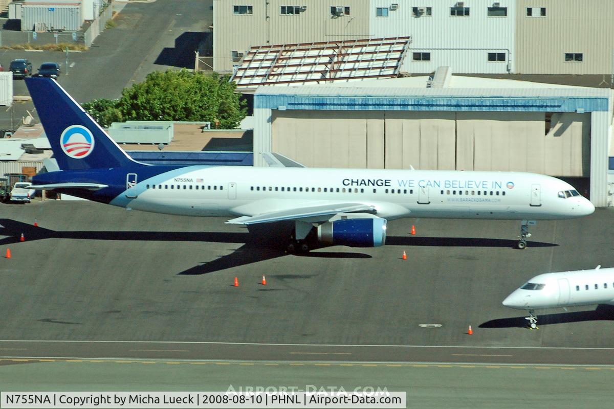 N755NA, 2000 Boeing 757-28A C/N 30043, Obama's jet at HNL during campaign time...