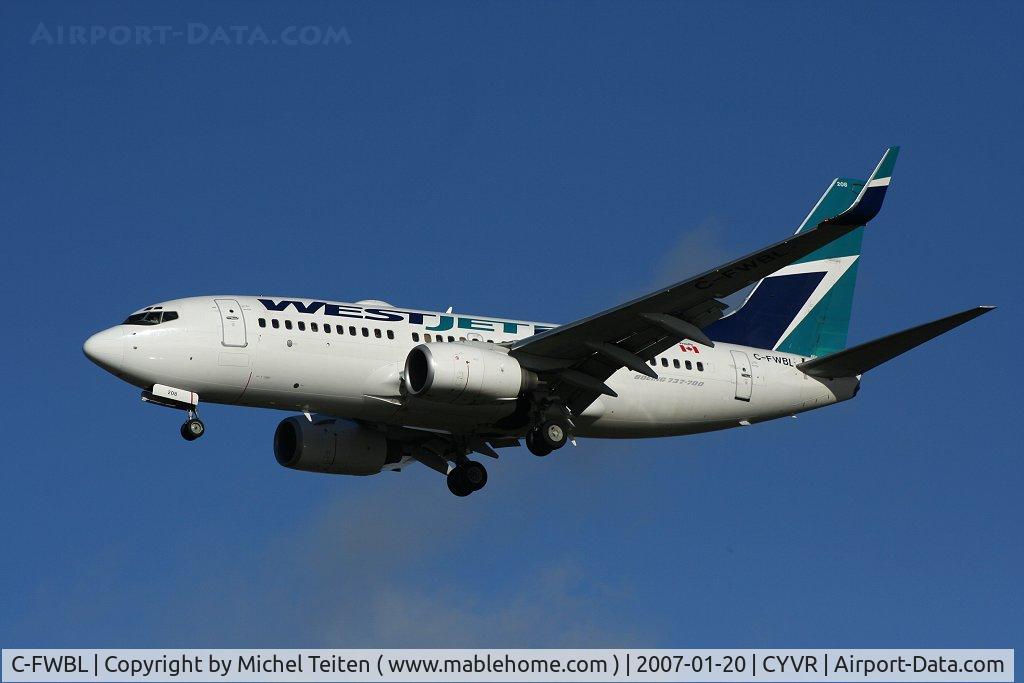 C-FWBL, 2003 Boeing 737-7CT C/N 32750, Westjet