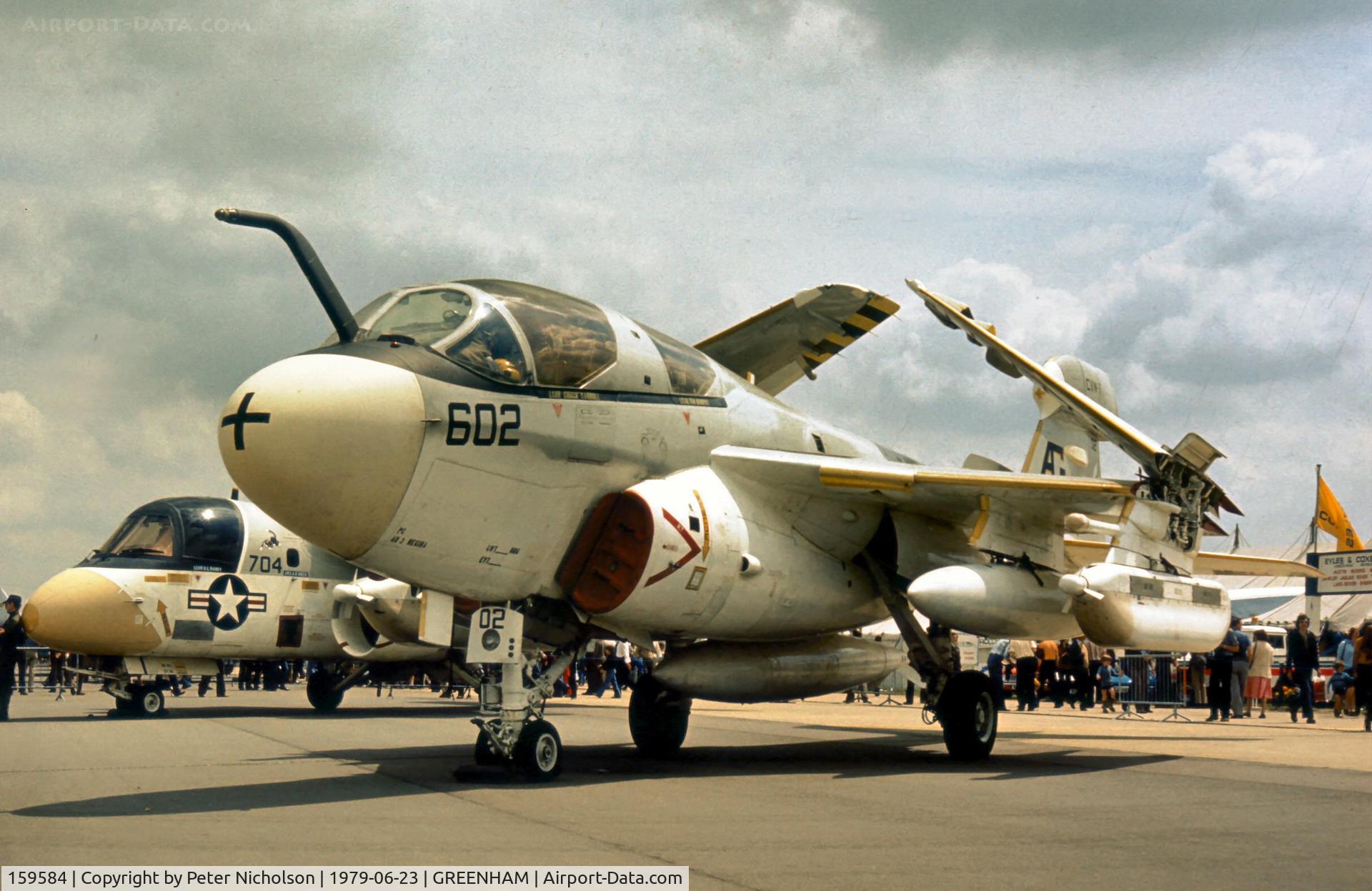 159584, Grumman EA-6B Prowler C/N P-50, EA-6B Prowler of VAQ-138 on display at the 1979 Intnl Air Tattoo at RAF Greenham Common.