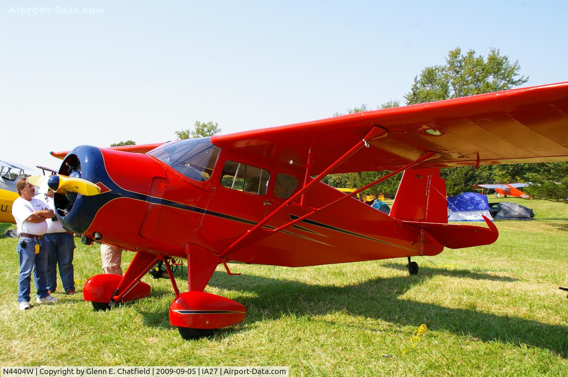 N4404W, Rearwin Cloudster 8135 C/N 828, At the Antique Airplane Association Fly In.