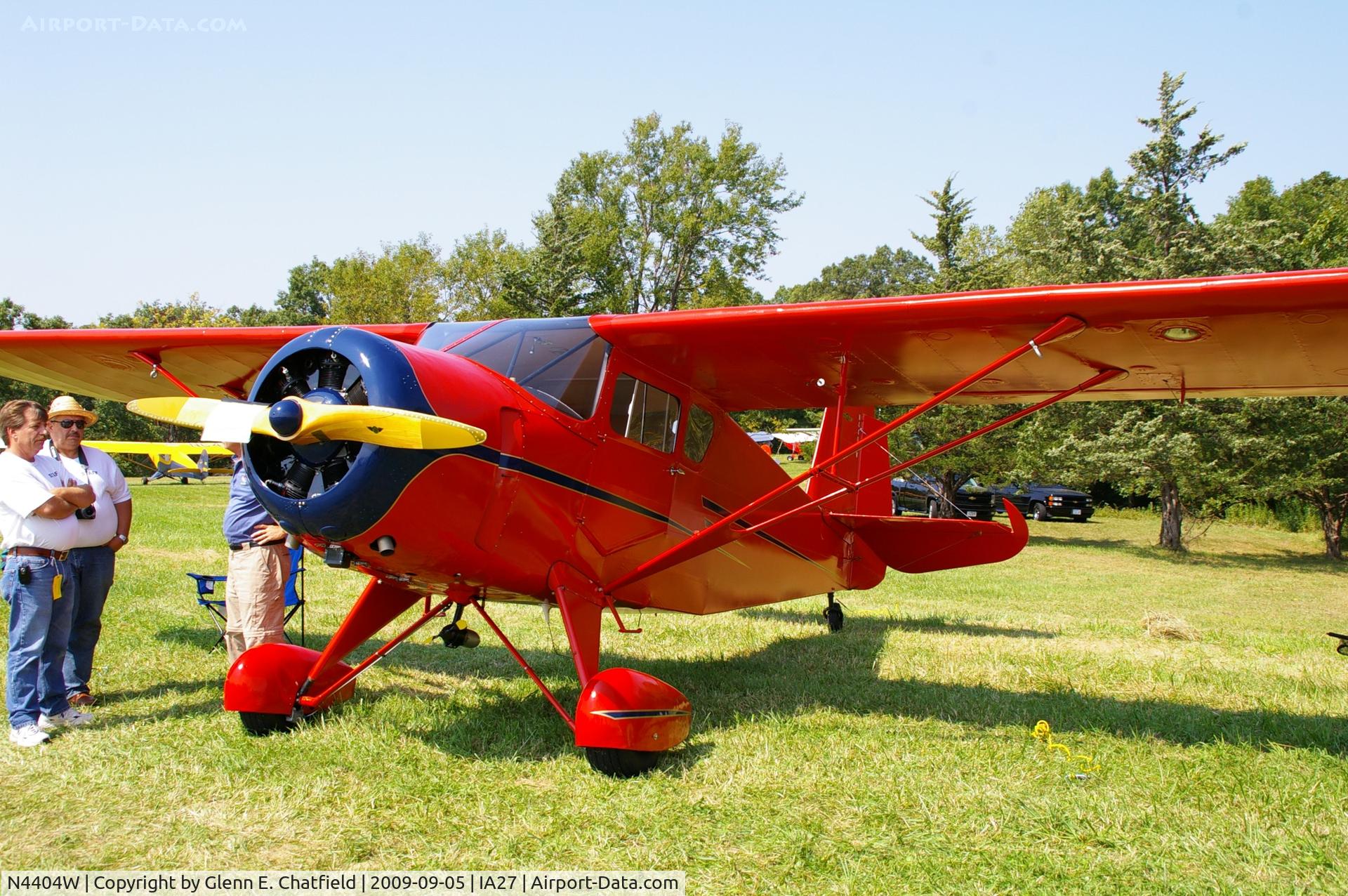 N4404W, Rearwin Cloudster 8135 C/N 828, At the Antique Airplane Association Fly In.