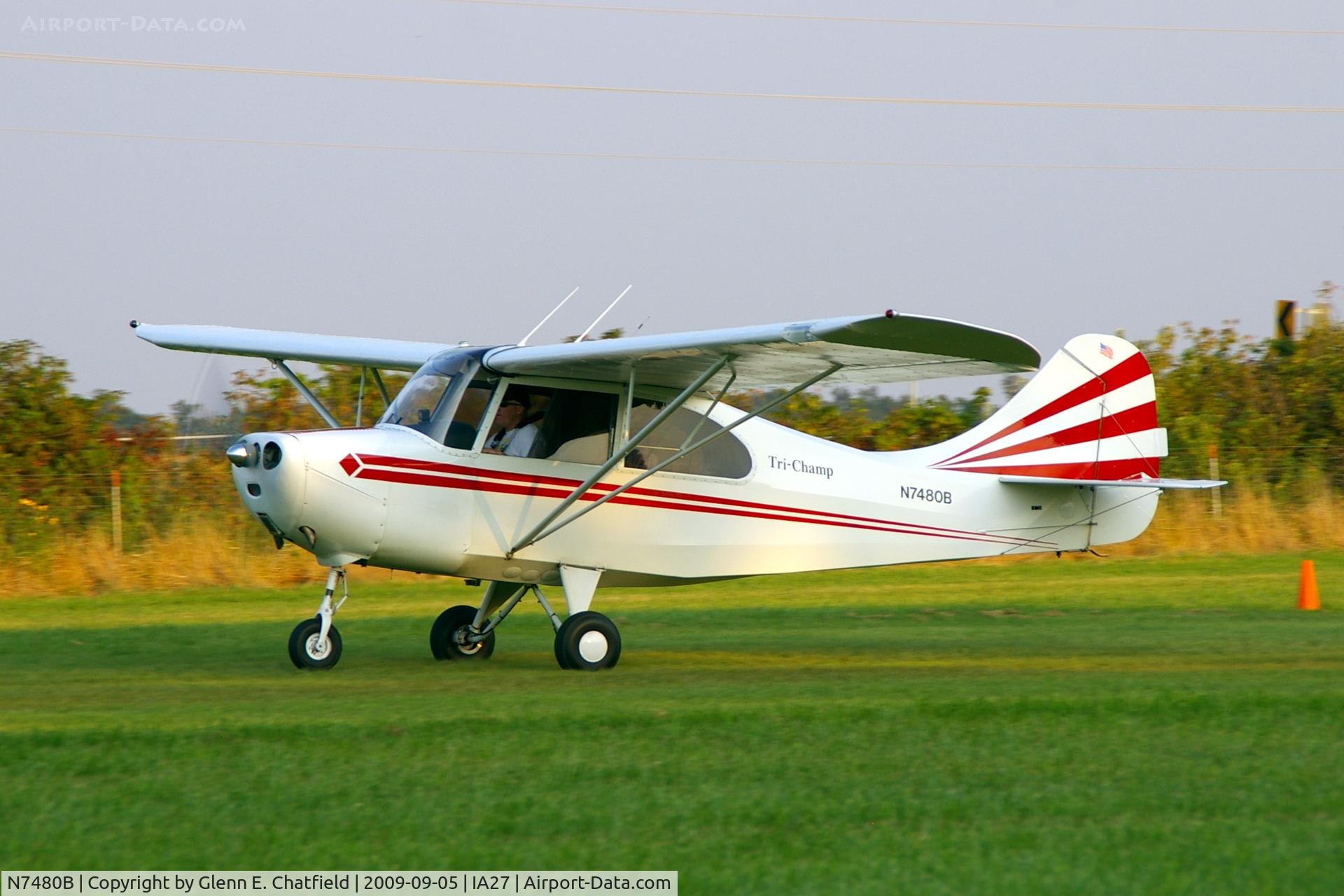 N7480B, 1957 Champion Aeronca 7FC C/N 7FC-2, At the Antique Airplane Association Fly In.