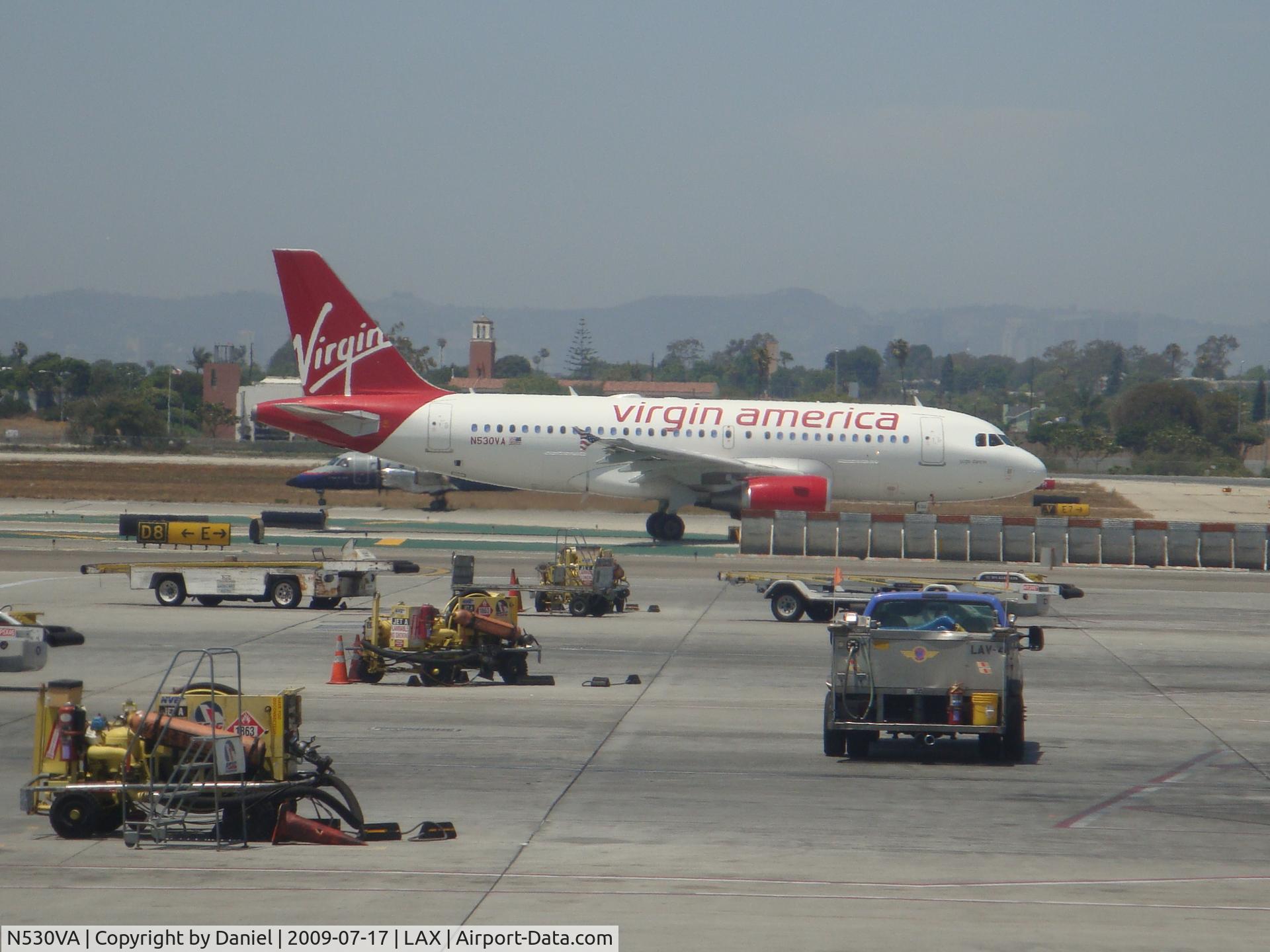 N530VA, 2008 Airbus A319-115 C/N 3686, preparing for take-off