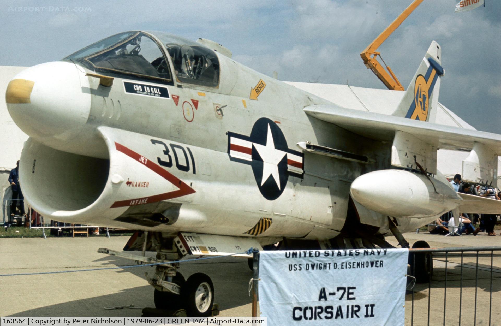160564, LTV A-7E Corsair II C/N E-534, Another view of the VA-66 Corsair at the 1979 Intnl Air Tattoo at RAF Greenham Common.