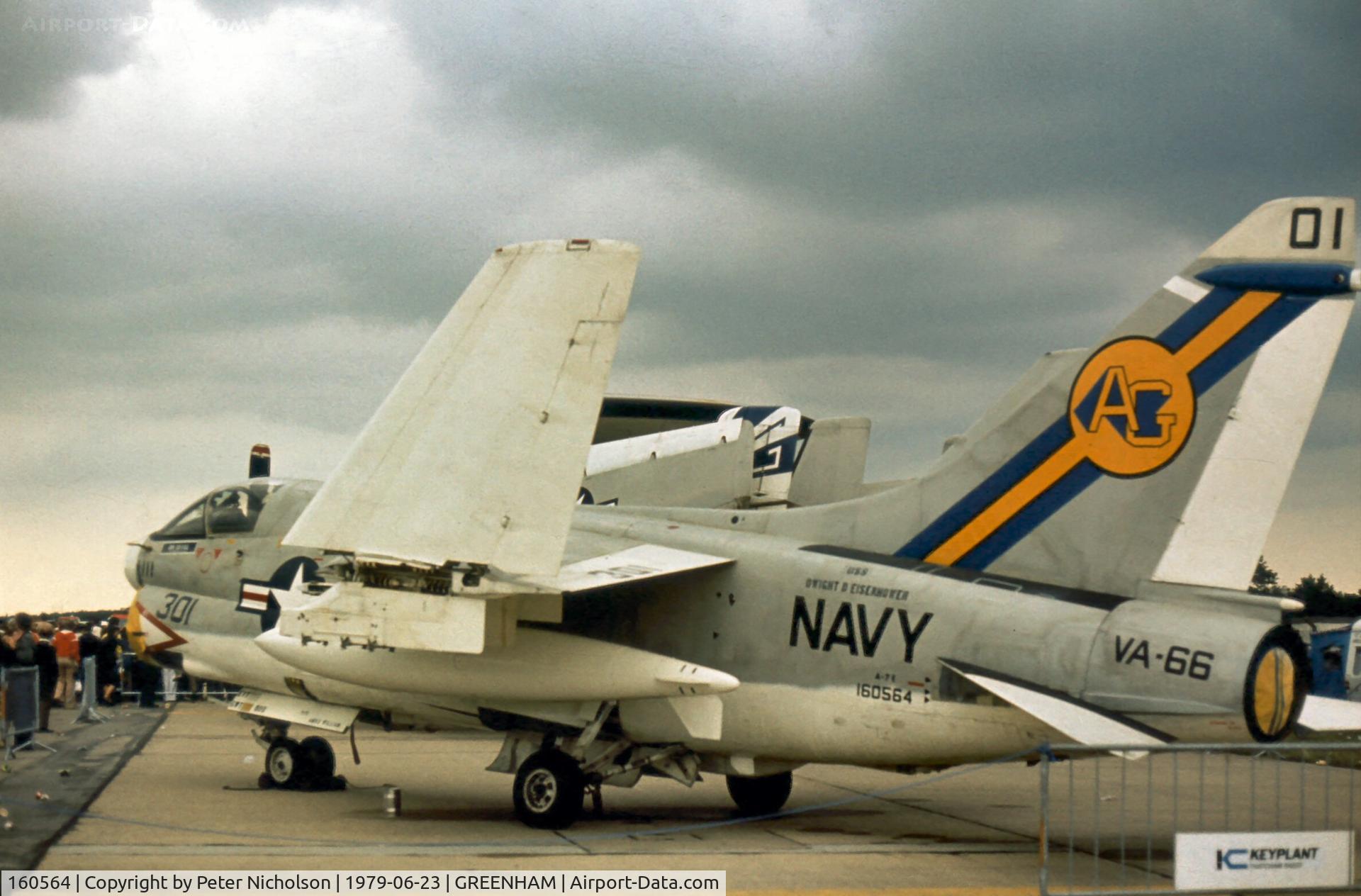 160564, LTV A-7E Corsair II C/N E-534, VA-66's Corsair at the 1979 Intnl Air Tattoo at RAF Greenham Common.