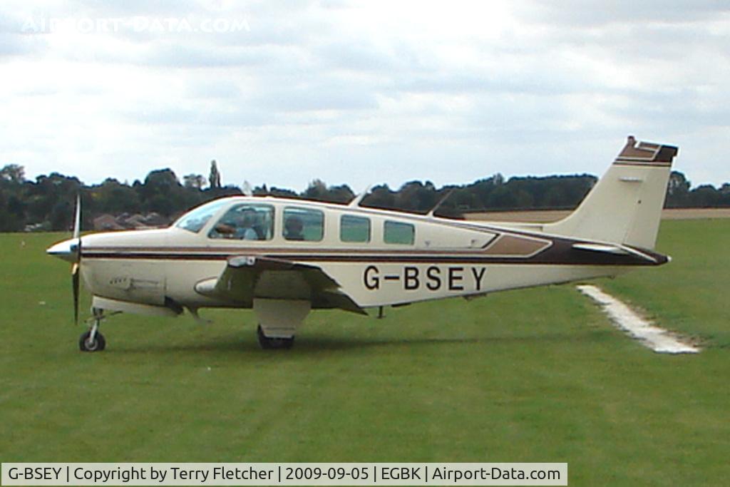 G-BSEY, 1981 Beech A36 Bonanza 36 C/N E-1873, Visitor to the 2009 Sywell Revival Rally