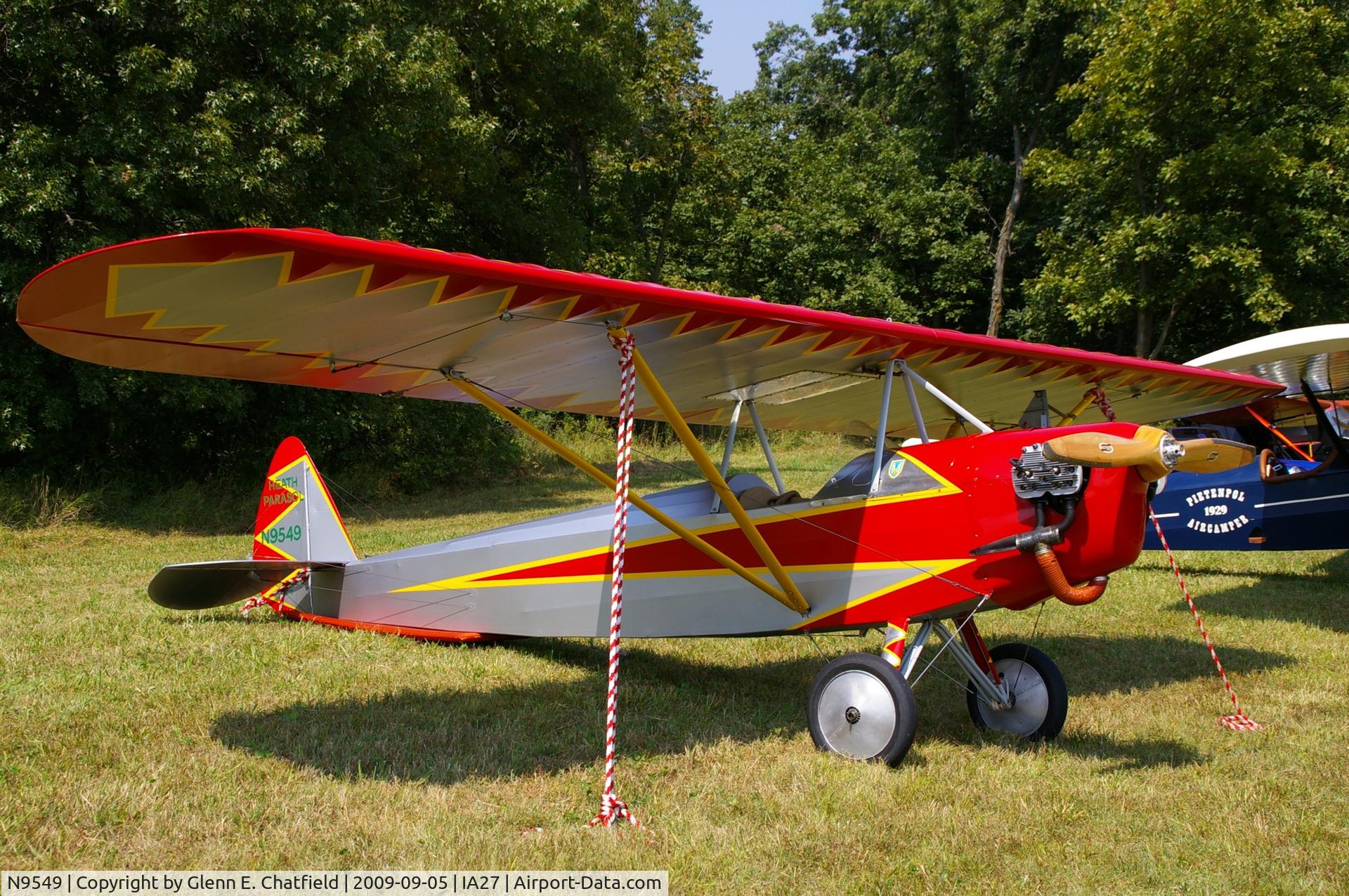 N9549, 2002 Price Christopher R HEATH V-STRUT C/N 151, At the Antique Airplane Association Fly In