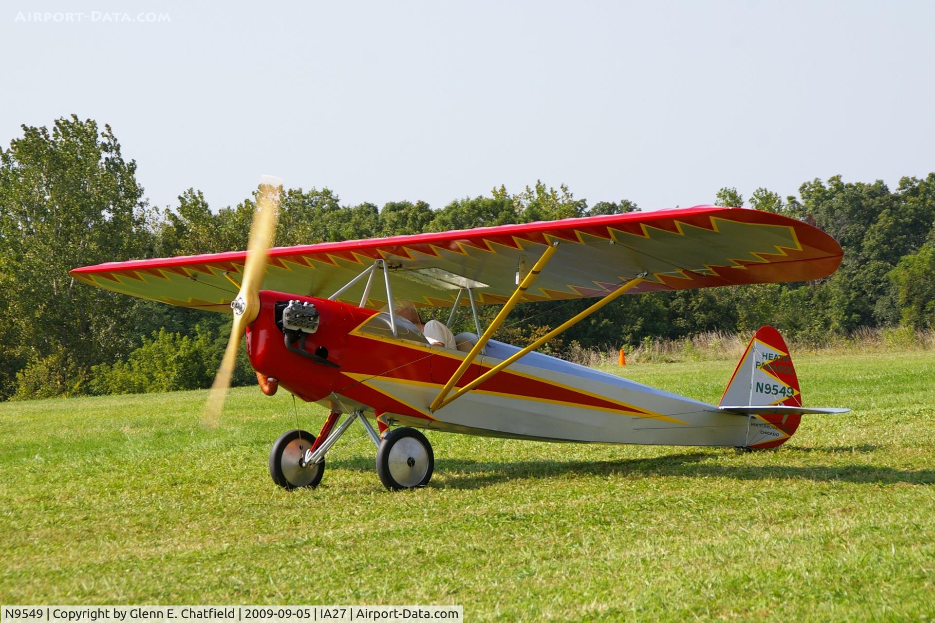 N9549, 2002 Price Christopher R HEATH V-STRUT C/N 151, At the Antique Airplane Association Fly In