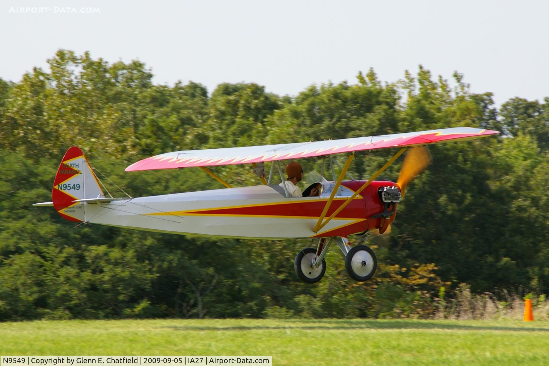 N9549, 2002 Price Christopher R HEATH V-STRUT C/N 151, At the Antique Airplane Association Fly In.