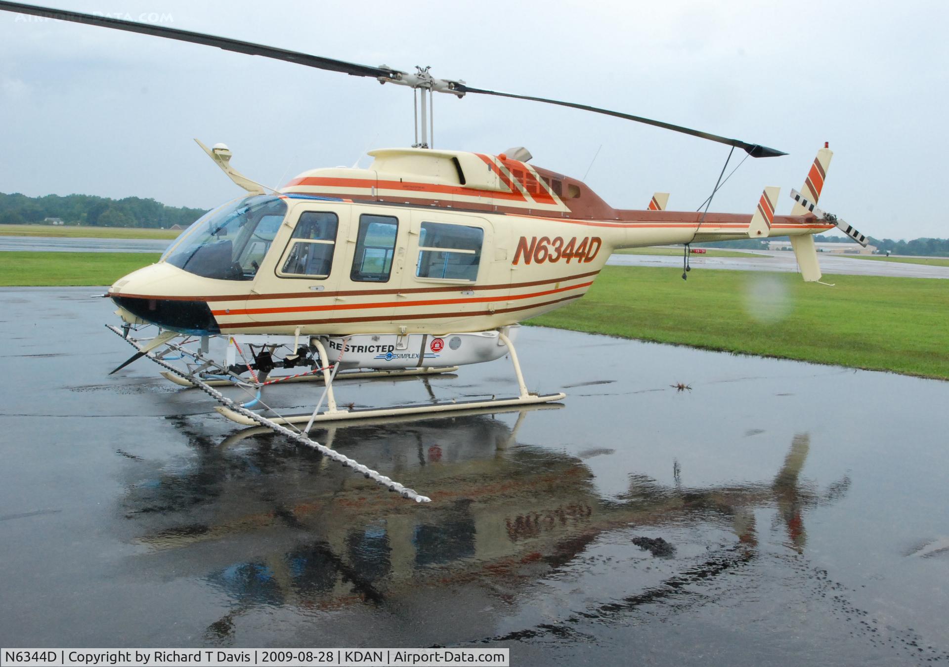 N6344D, 1993 Bell 206L-4 LongRanger IV LongRanger C/N 52008, 1993 Bell 206 -L4 in Danville Va.