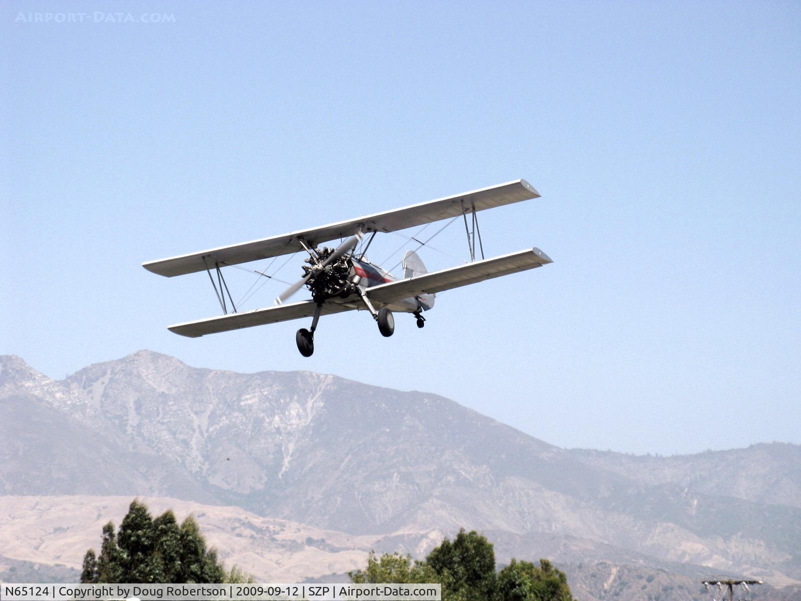 N65124, 1943 Boeing A75N1(PT17) C/N 75-1260, 1943 Boeing Stearman A75N1 (PT-17) 'Spirit of OPEC', P&W R-985 450 Hp, on final Rwy 22