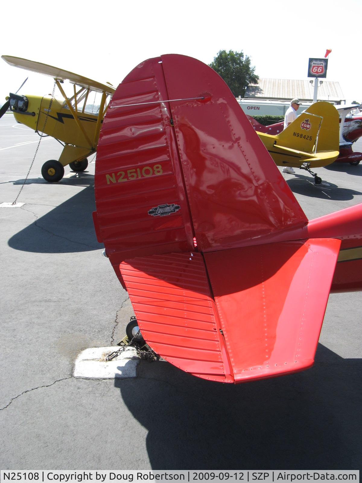 N25108, 1939 Luscombe 8A C/N 1032, 1939 Luscombe 8A, Continental A&C-65 65 Hp, tail with old early logo