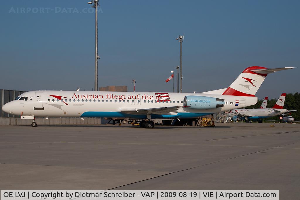 OE-LVJ, 1991 Fokker 100 (F-28-0100) C/N 11359, Austrian Arrows Fokker 100