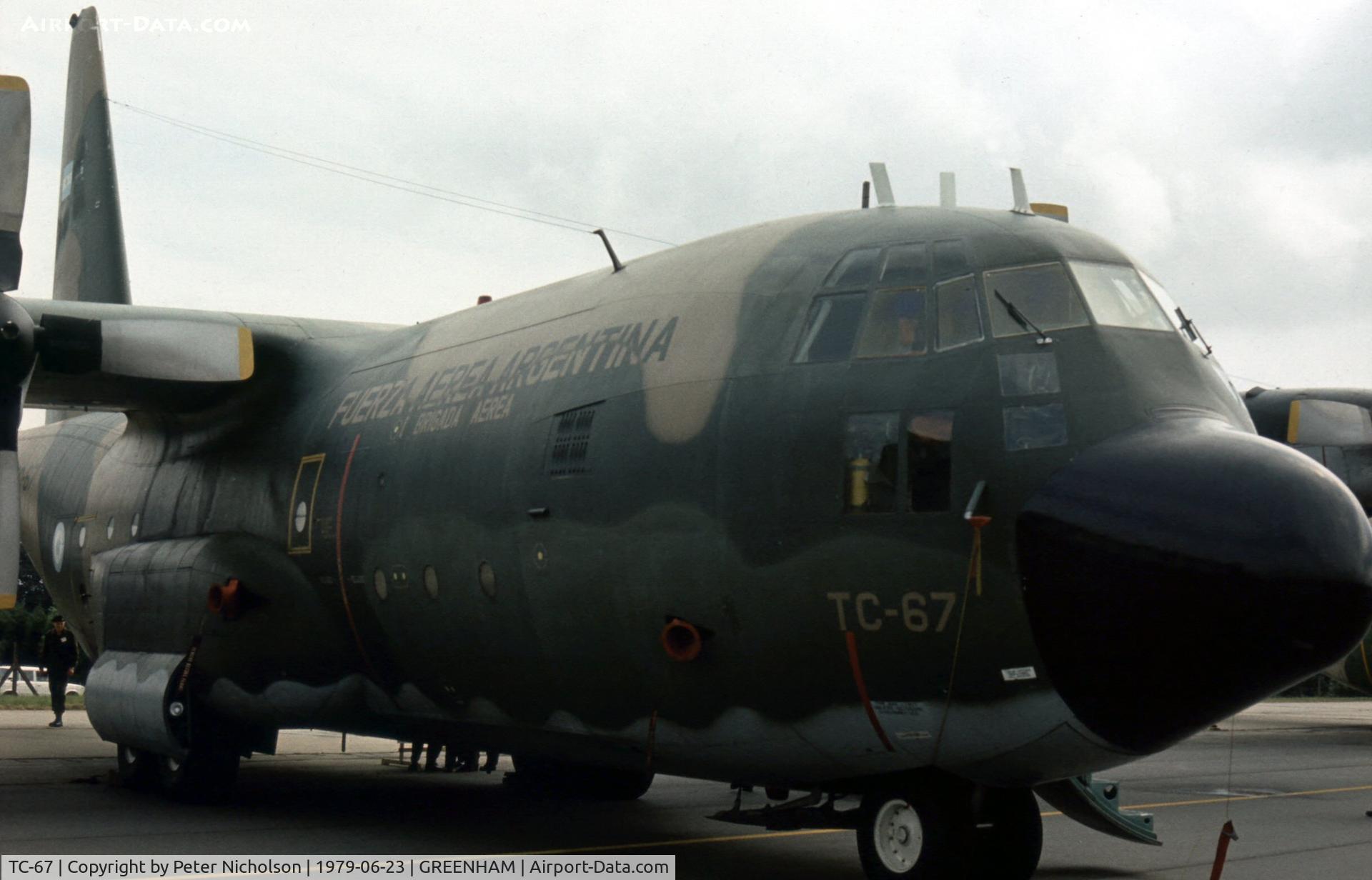 TC-67, 1975 Lockheed C-130H Hercules C/N 382-4576, C-130H Hercules of 1 Brigade Argentine Air Force at the 1979 Intnl Air Tattoo at RAF Greenham Common.