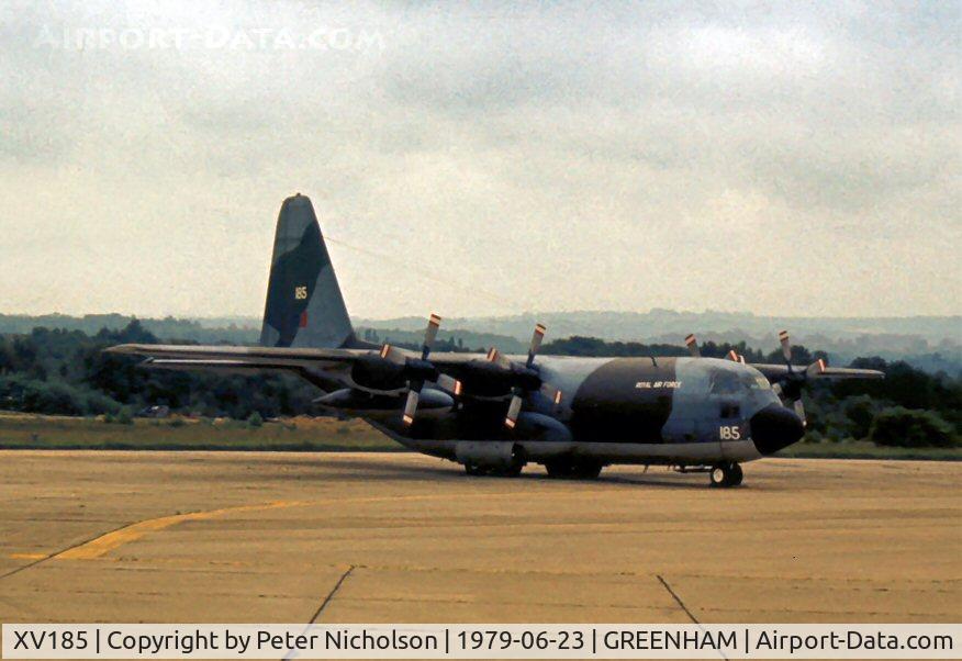 XV185, 1967 Lockheed C-130K Hercules C.1 C/N 382-4203, Hercules C.1 of the Lyneham Transport Wing at the 1979 Intnl Air Tattoo at RAF Greenham Common.