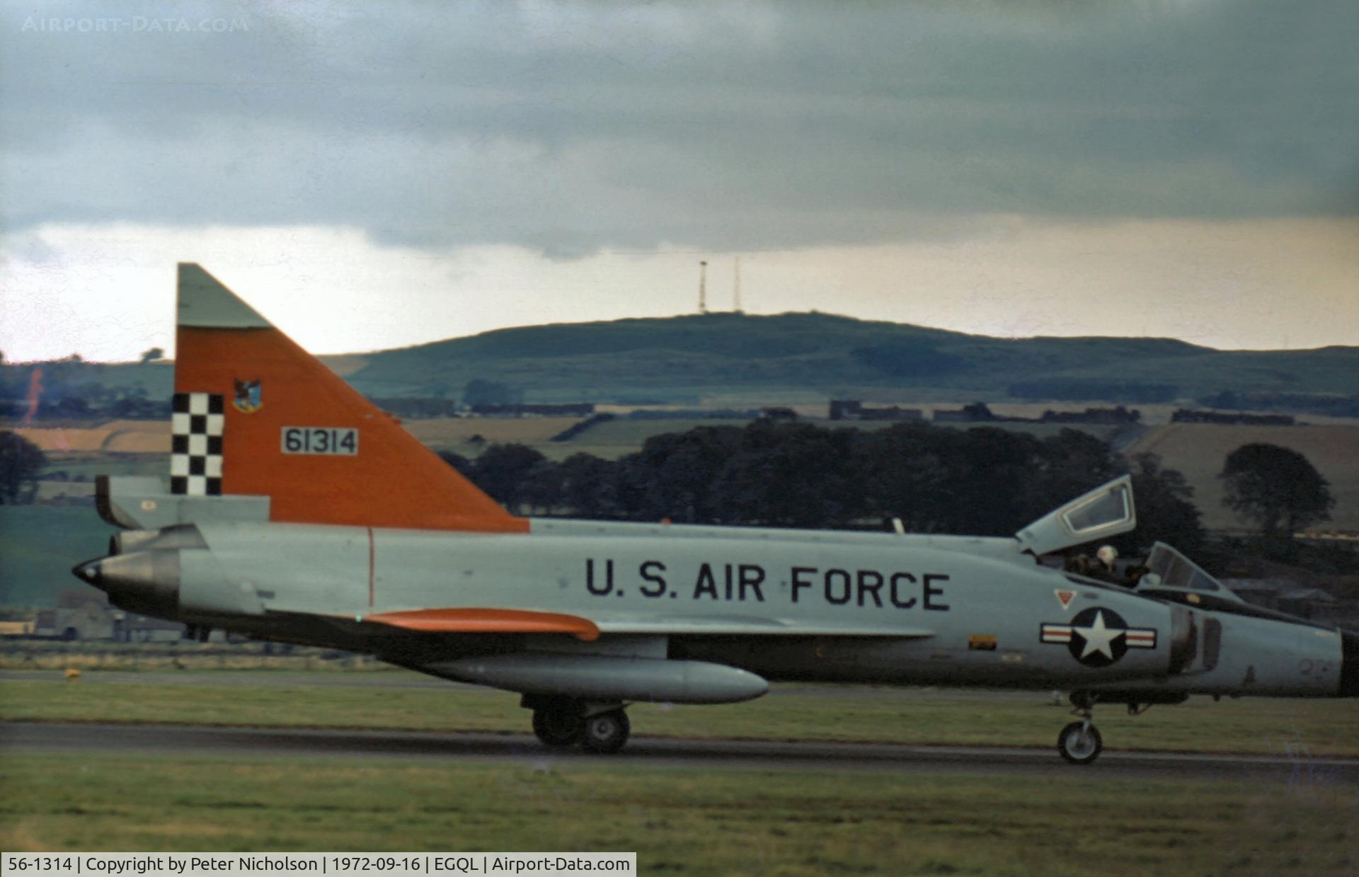 56-1314, 1956 Convair F-102A Delta Dagger C/N Not found 56-1314, Another view of the F-102A of 57th Fighter Interceptor Squadron seen at the 1972 RAF Leuchars Airshow.