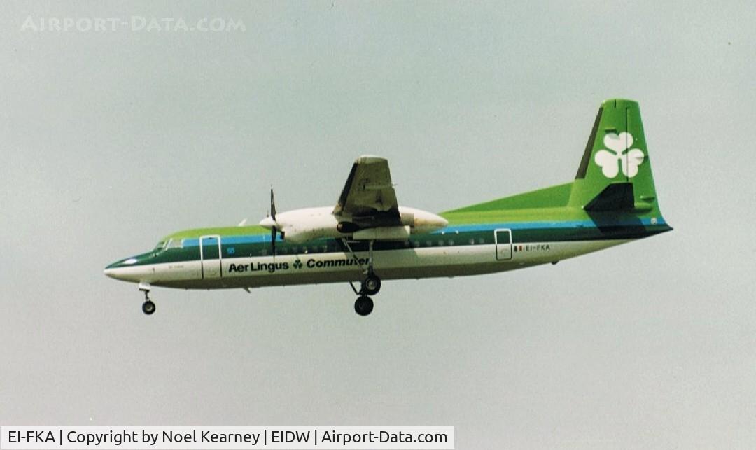 EI-FKA, 1988 Fokker 50 C/N 20118, Fokker 50 c/n 20118 Operated by EIN 1989-1999 (Scanned Image)