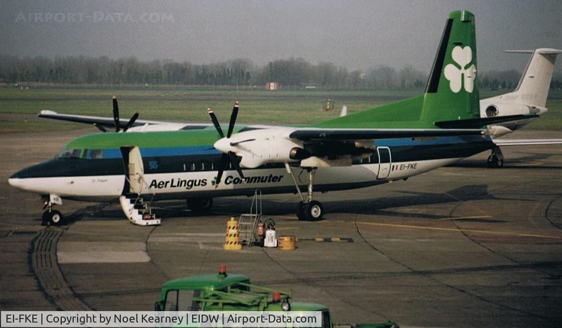 EI-FKE, 1991 Fokker 50 C/N 20208, Fokker 50 c/n 20208 Operated by EIN 1991-2001 (Scanned Image)