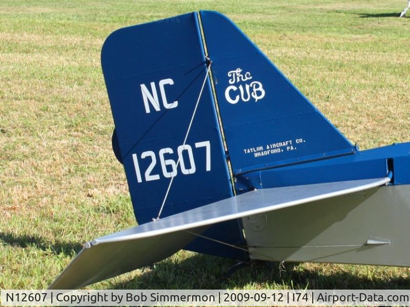 N12607, 1931 Taylor E-2 C/N 27, MERFI fly-in, Urbana, Ohio