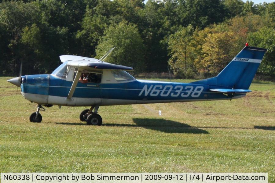 N60338, 1969 Cessna 150J C/N 15070234, Arriving at MERFI 2009 - Urbana, Ohio.