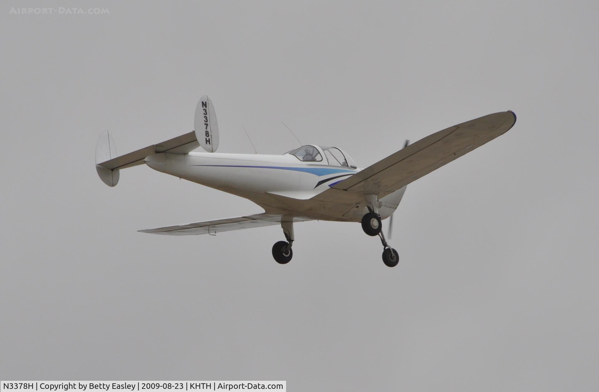 N3378H, 1946 Erco 415D Ercoupe C/N 4003, Departing Hawthorne Industrial Airport after diverting due to a late Nevada summer downpour.