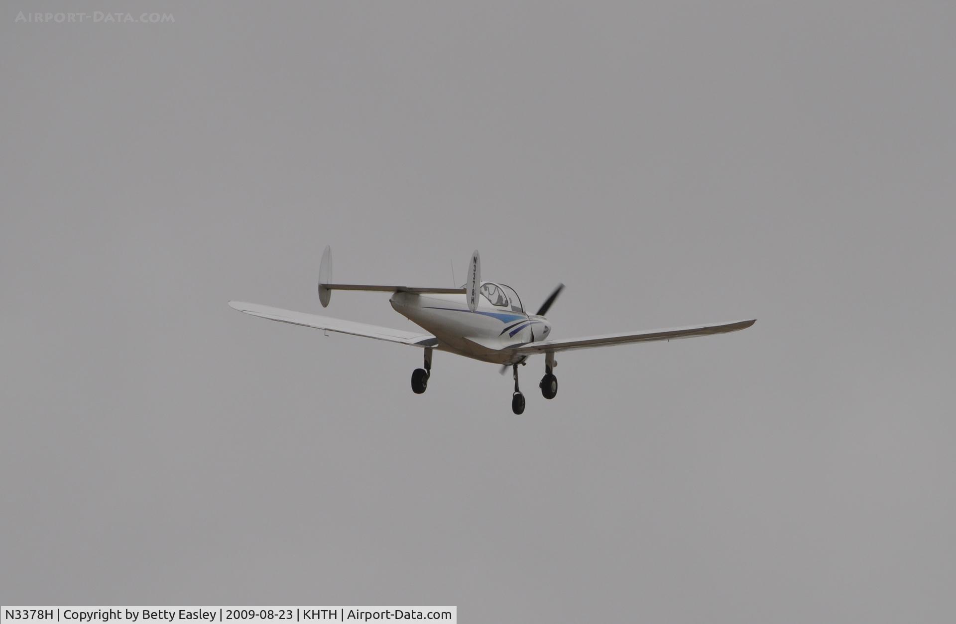 N3378H, 1946 Erco 415D Ercoupe C/N 4003, Still departing Hawthorne Industrial Airport after diverting due to a late Nevada summer downpour.
