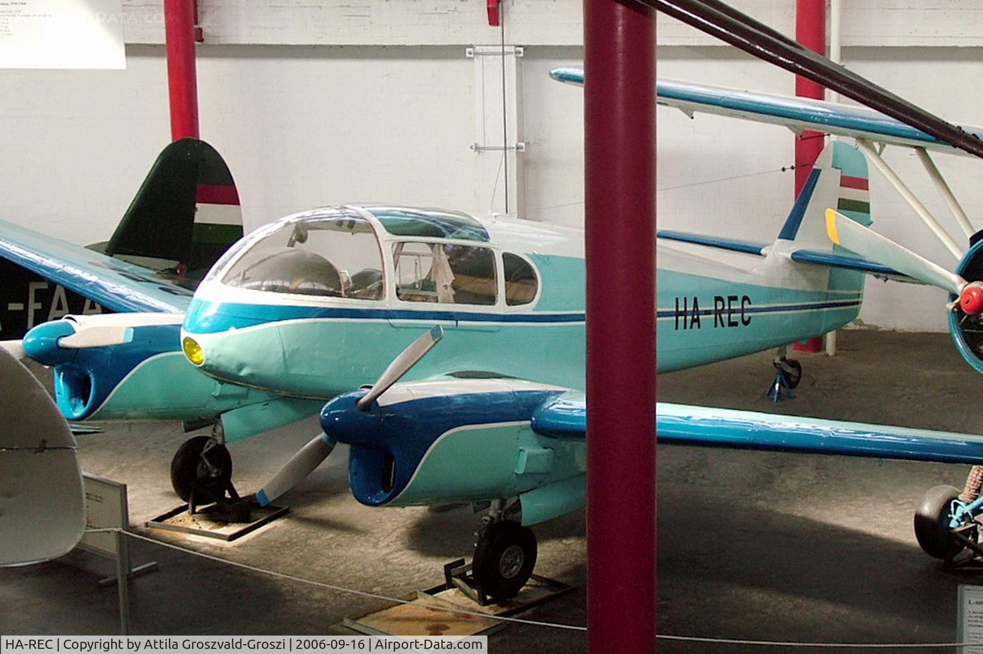 HA-REC, 1958 Let Aero Ae-45S Super C/N 05-011, Budapest is a traffic museum, a Petöfi hall.