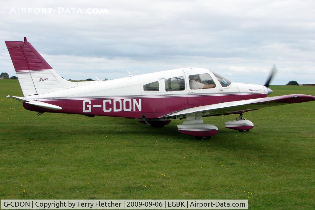 G-CDON, 1982 Piper PA-28-161 Cherokee Warrior II C/N 28-8216185, Visitor to the 2009 Sywell Revival Rally