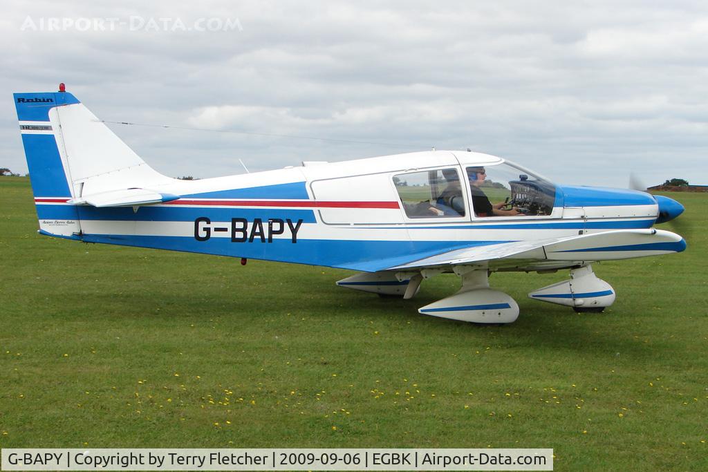 G-BAPY, 1972 Robin HR-100-210 Safari C/N 153, Visitor to the 2009 Sywell Revival Rally