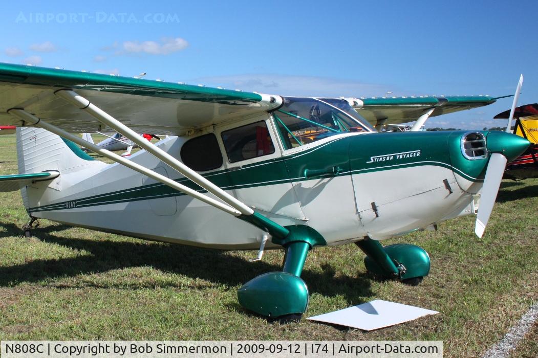 N808C, 1947 Stinson 108-3 Voyager C/N 108-3808, MERFI fly-in, Urbana, Ohio
