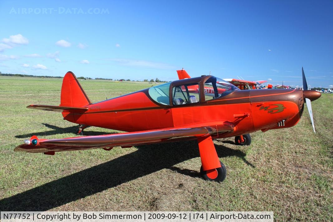 N77752, 1948 Globe GC-1B Swift C/N 3524, MERFI fly-in, Urbana, Ohio