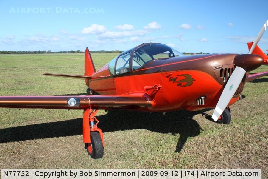 N77752, 1948 Globe GC-1B Swift C/N 3524, MERFI fly-in, Urbana, Ohio