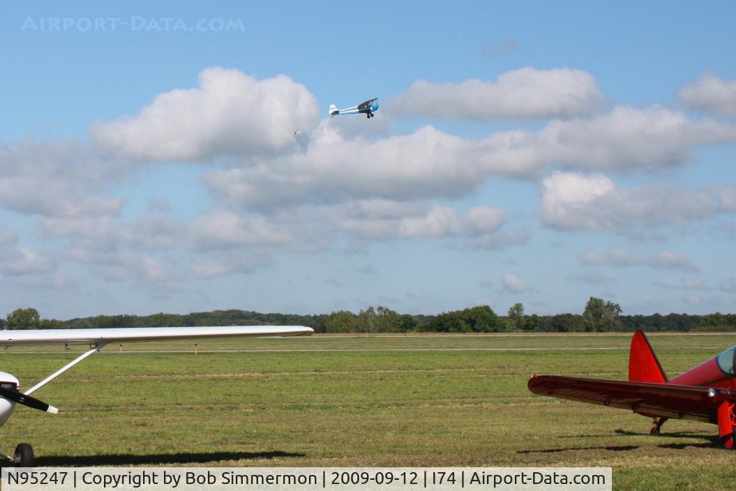 N95247, 1946 Taylorcraft BC12-D C/N 9647, Departing the MERFI fly-in, Urbana, Ohio.