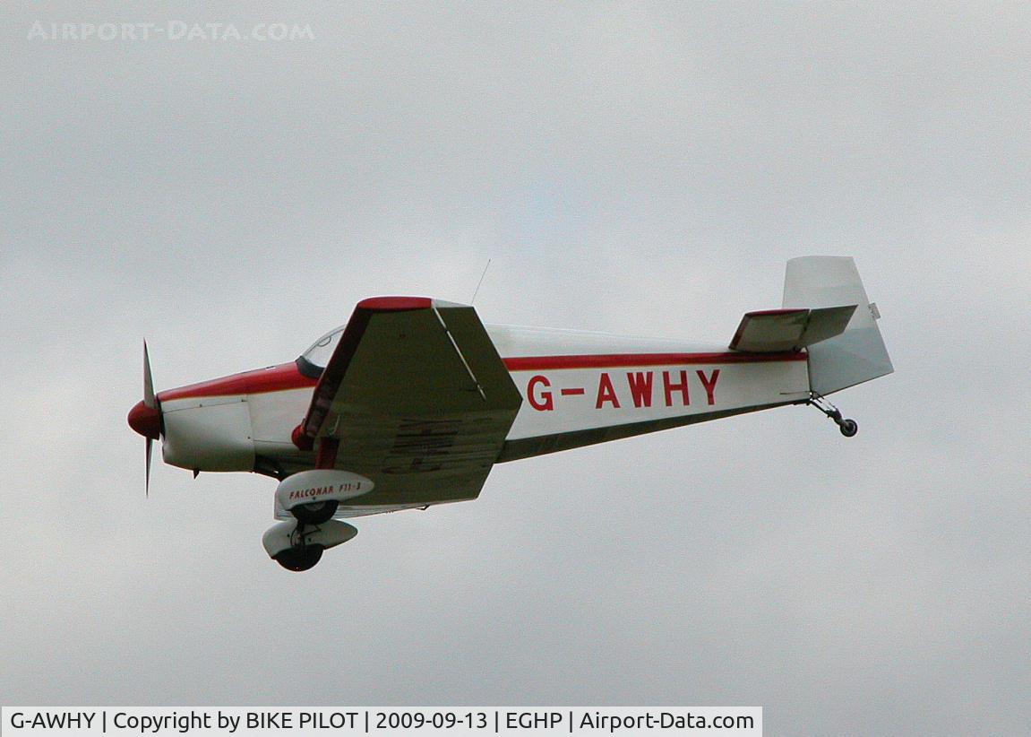 G-AWHY, 1995 Falconar F-11 Sporty C/N PFA 1322, FALCONAR FINALS FOR RWY 03. PREV. REG. G-BDPB. POPHAM RUSSIAN AIRCRAFT FLY-IN