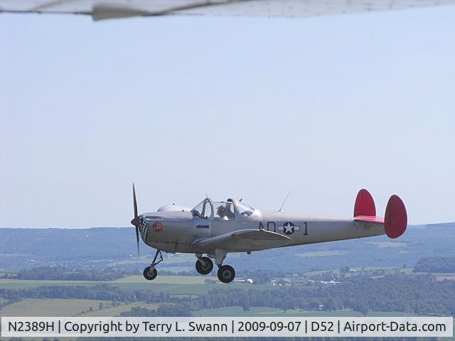N2389H, 1946 Erco 415C Ercoupe C/N 3014, Air to air over Dansville, NY.