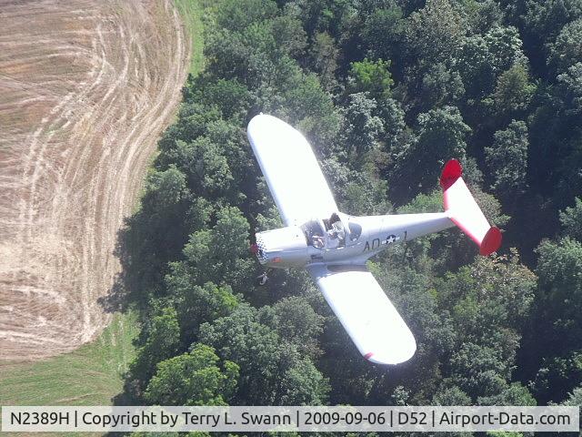 N2389H, 1946 Erco 415C Ercoupe C/N 3014, Air to air enroute to Geneseo, NY.