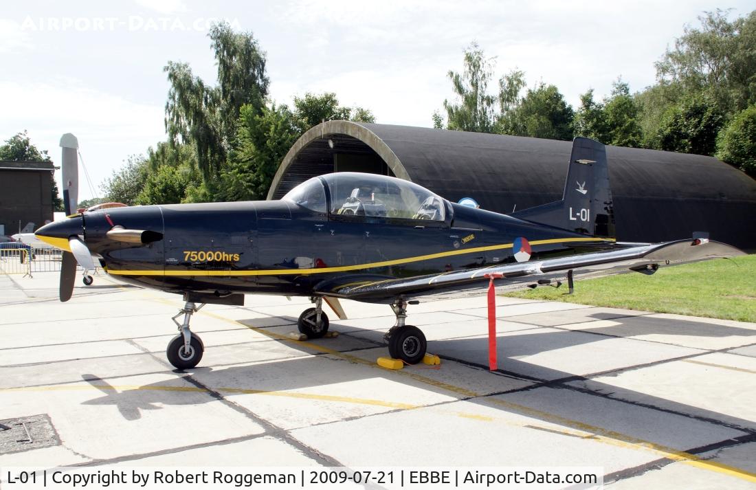 L-01, Pilatus PC-7 Turbo Trainer C/N 538, 75.000 Hrs.Open door Beauvechain.