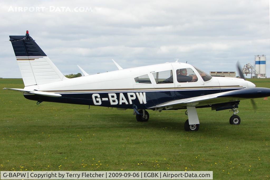 G-BAPW, 1968 Piper PA-28R-180 Cherokee Arrow C/N 28R-30697, Visitor to the 2009 Sywell Revival Rally