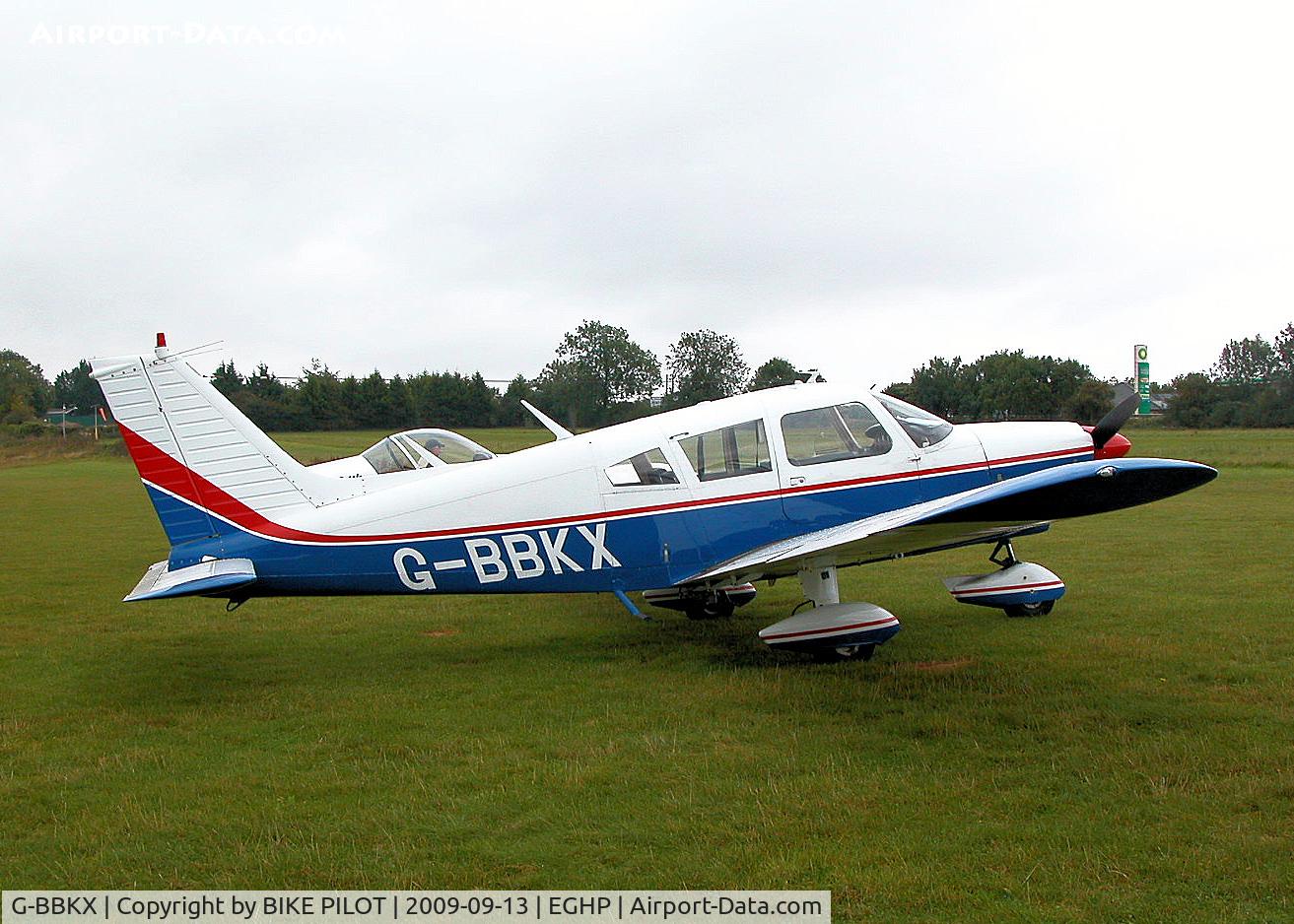 G-BBKX, 1973 Piper PA-28-180 Cherokee Challenger C/N 28-7305581, IN FROM THE RAE AERO CLUB FARNBOROUGH. POPHAM RUSSIAN AIRCRAFT FLY-IN