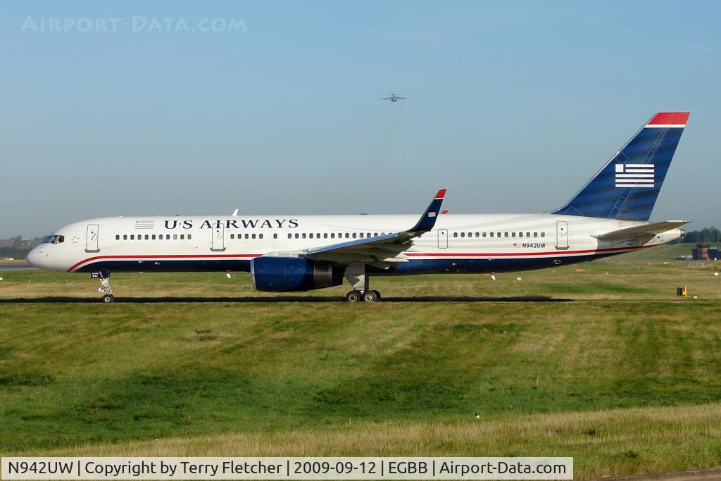 N942UW, 1995 Boeing 757-2B7 C/N 27807, US Air B757 at Birmingham UK